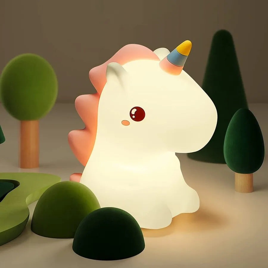 Luz de noche con brillo de unicornio